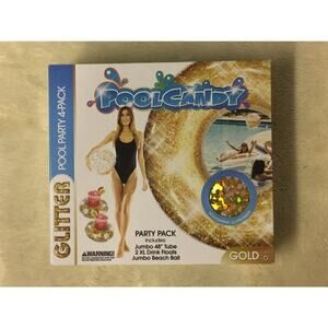 PoolCandy Glitter Pool Party 4 Pack-Gold